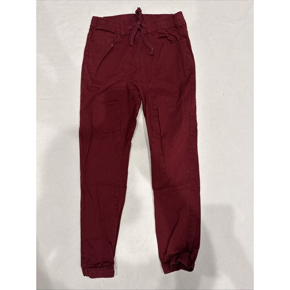 Victorious Twill Joggers Dropcrotch Men’s Small Burgundy Maroon Wine Drawstring